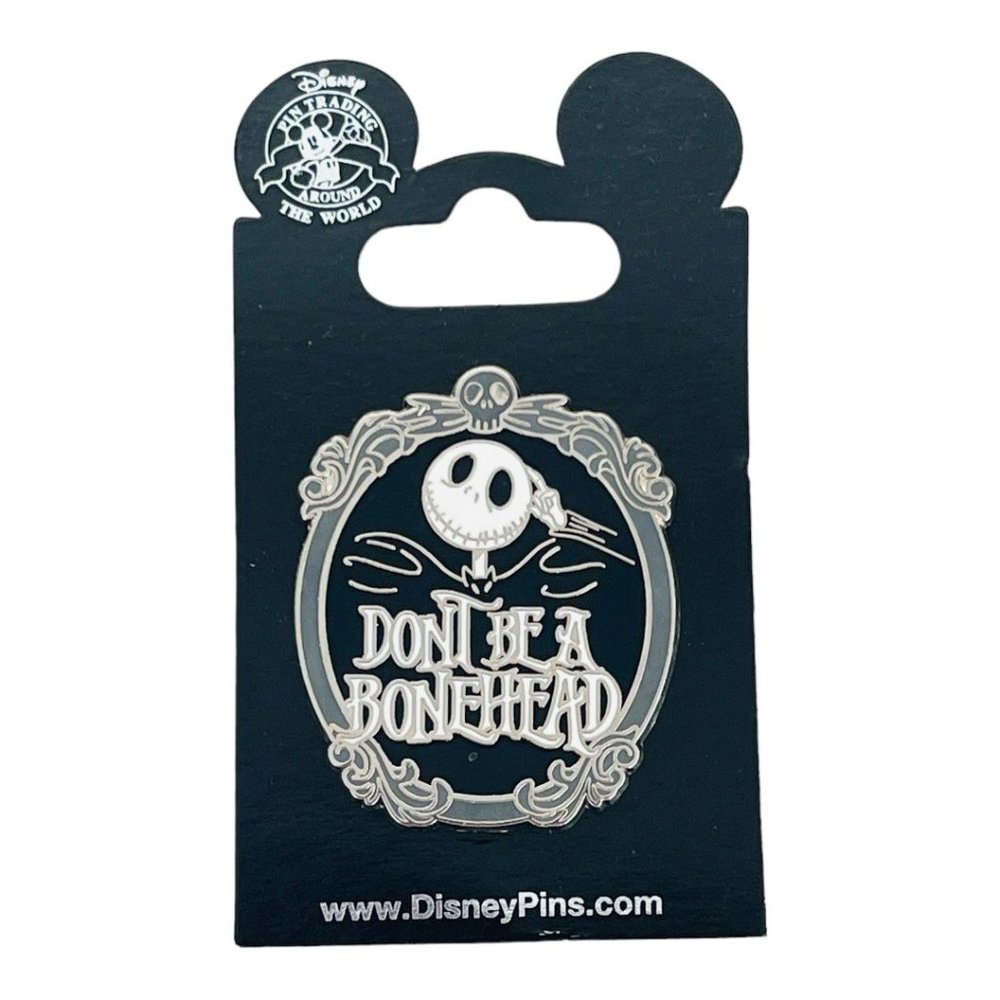 Disney Parks Nightmare Before Christmas Jack Skellington Don't Be a Bonehead Pin